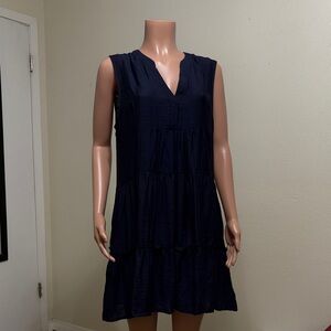 Chic Navy Sleeveless Mini Dress